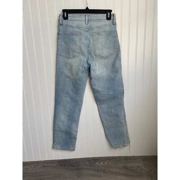 Celebrity Pink Slim Straight Jeans Two-Tone Color Block Distressed Sz 7/28 - Picture 6 of 7